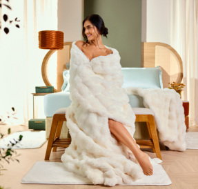 Manta Blanket Fluffy Golden